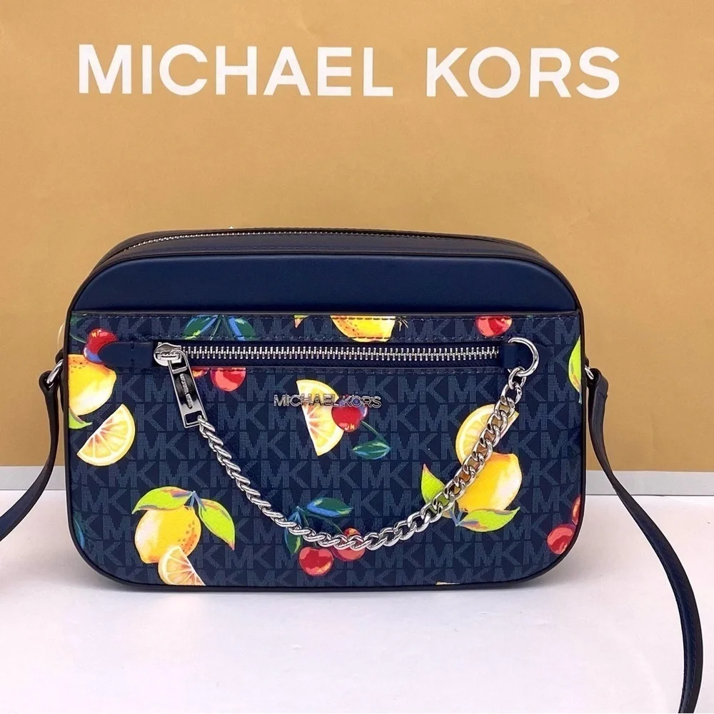 Michael Kors Large EW Zip Chain Crossbody Bag Admiral